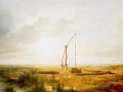 Karoly Marko the Elder View of the Great Hungarian Plain with Draw Well oil painting artist